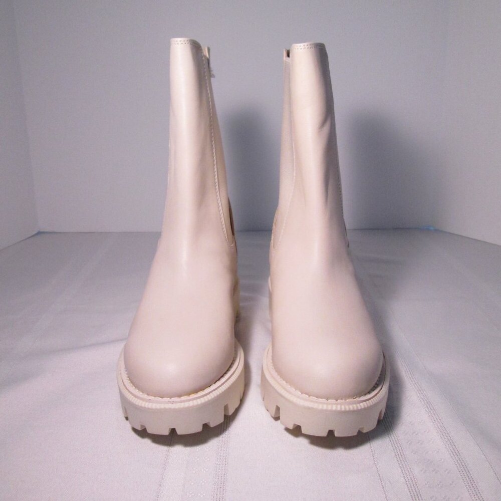 Sam Edelman Genia Chelsea Boots Ivory Leather Sz 6 - Picture 3 of 10